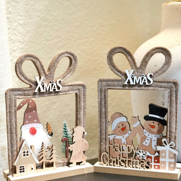 Christmas Gift Hollow Snowman Festival Atmosphere Felt Decoration Desktop Bar Ornament Seasonal Decorations