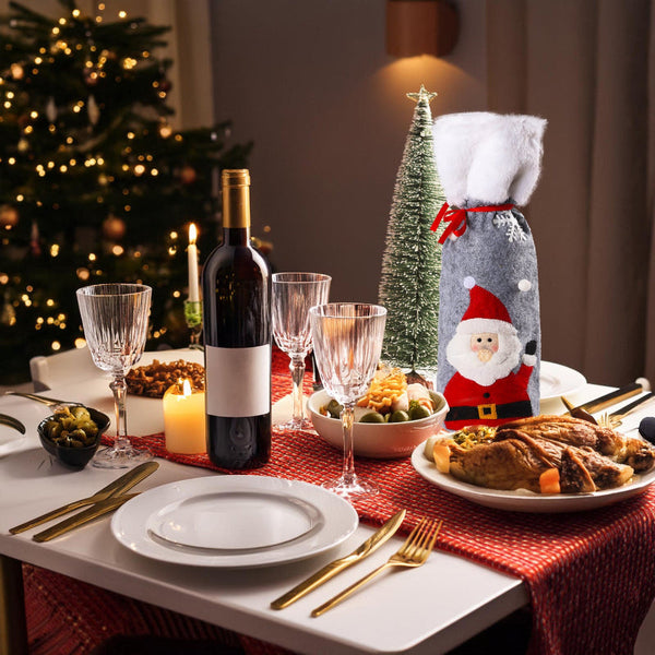 Christmas Supplies Red Wine Bottle Covers Elderly Snowmen Elk Bags Household Items Other Barware