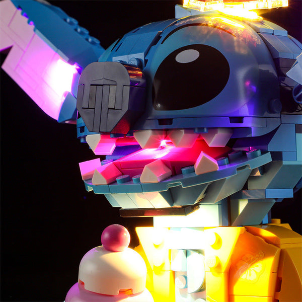 Compatible With Lego 43249 Stitch Led Lighting Disney Luminous Building Blocks Toys Building Toys Sets & Packs