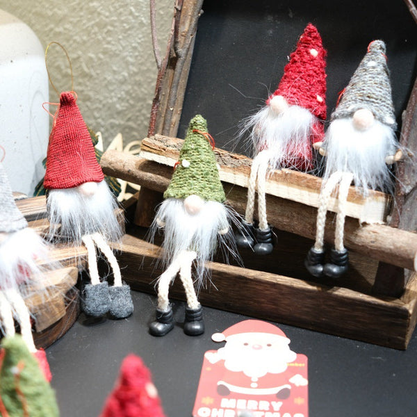 Christmas Elf Santa Claus Desktop Ornament For Window Display Decoration Creative Figurine Seasonal Decorations