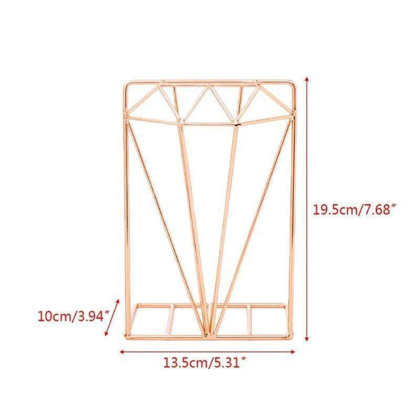 Metal Gold Or Rose Nordic Book Stand Decor Ends Bookends