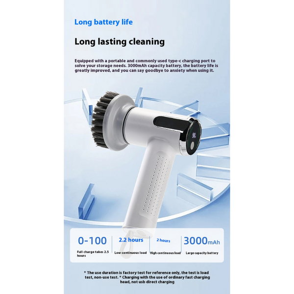 Multifunctional Smart Display Electric Cleaning Brush Wireless Kitchen Tool Cleaning Brushes
