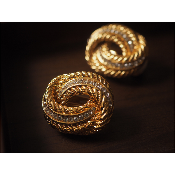 Veile Studios Medieval Earclip Jewelry Fried Dough Twists Alloy Design Without Earhole Earrings