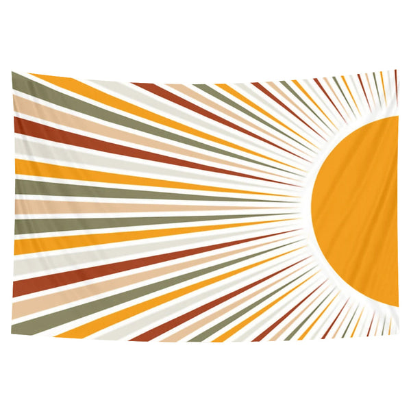 Tapestry Sun Ray 230X150cm Psychedelic Scene Art Hippie Bohemian Tapestries