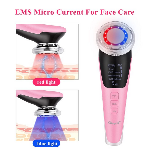 Massagers 5 Inch 1 Ems Face Mesotherapy Electroporation Led Photon Lifting Beauty