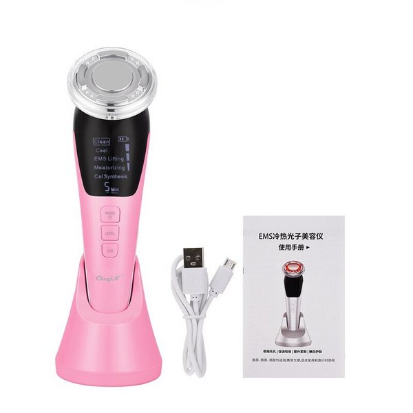 Massagers 5 Inch 1 Ems Face Mesotherapy Electroporation Led Photon Lifting Beauty