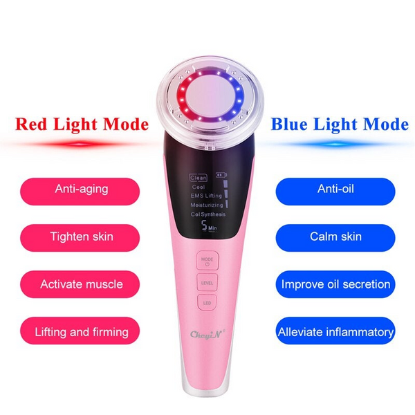 Massagers 5 Inch 1 Ems Face Mesotherapy Electroporation Led Photon Lifting Beauty