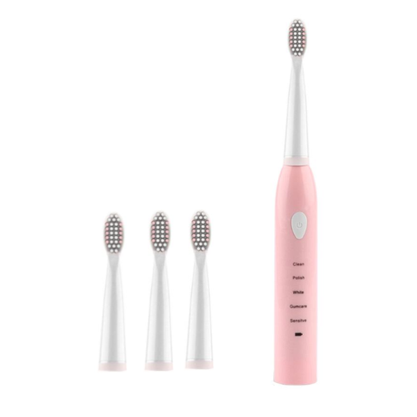 Electric Toothbrushes 5 Modes Sonic Electric Toothbrush Portable Usb Charging Waterproof Vibration With 4 Brush Heads