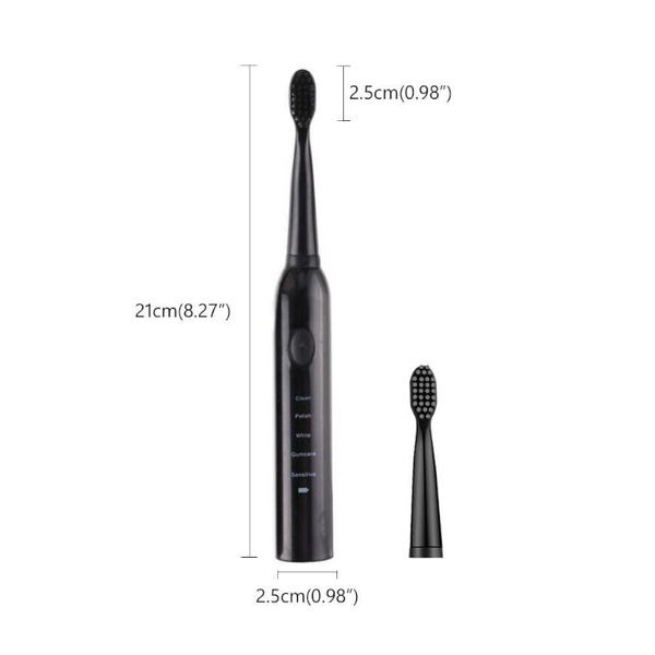 Electric Toothbrushes 5 Modes Sonic Electric Toothbrush Portable Usb Charging Waterproof Vibration With 4 Brush Heads