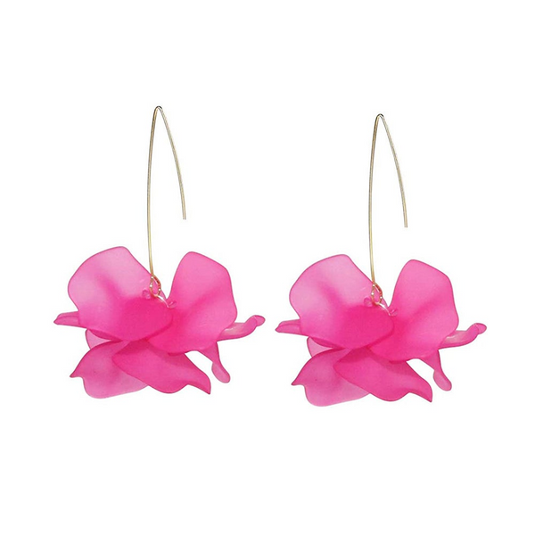 Veile Studios 5Pairs Of Barbie Inspired Dangling Drop Statement Accessories Women Pink Earrings