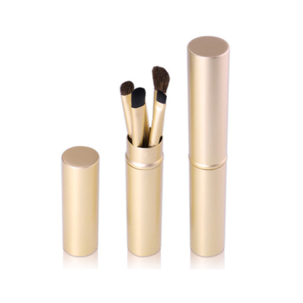 5 Pieces Professional Eyeshadow Brush Makeup Kit Designer Tools Gold Brushes