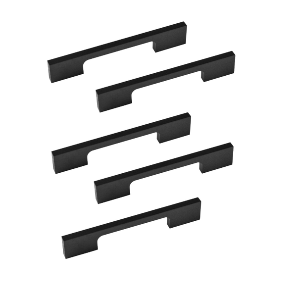 5 X 96Mm Kitchen Handle Cabinet Cupboard Door Drawer Handles Square Black Furniture Pulls Cabinets & Cupboards