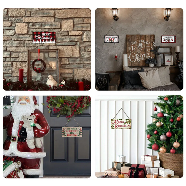 New Year Decoration Home Hanging Sign Door Christmas Tree Ornament Gift Plaques & Signs