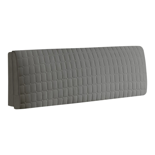 Headboard Cover Dark Gray Cube Pattern Super Soft Smooth Quilted Velvet 100X70cm Headboards & Footboards