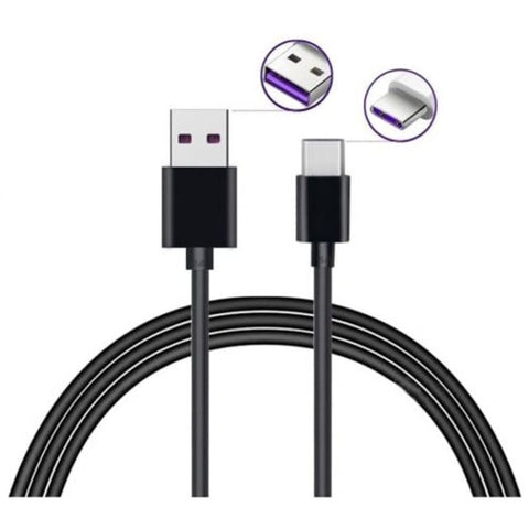 5A Quick Charge Usb 3.1 Type Cable For Huawei Mate 20 / P20 Pro P10 P9 Black