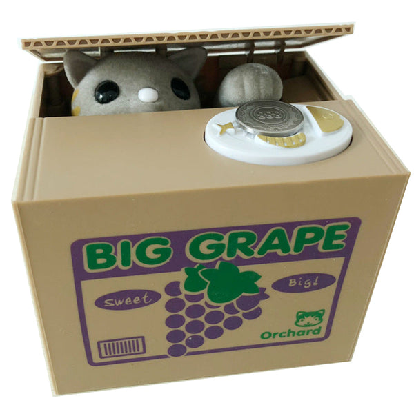 Automated Plastic Coin Bank In Panda/Cat Shape Electronic Deposit Savings For Kids Great Gift Money Boxes