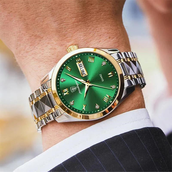 Veile Studios Waterproof Luminous Double Calendar Men's Wrist Watch Jewelry Watches