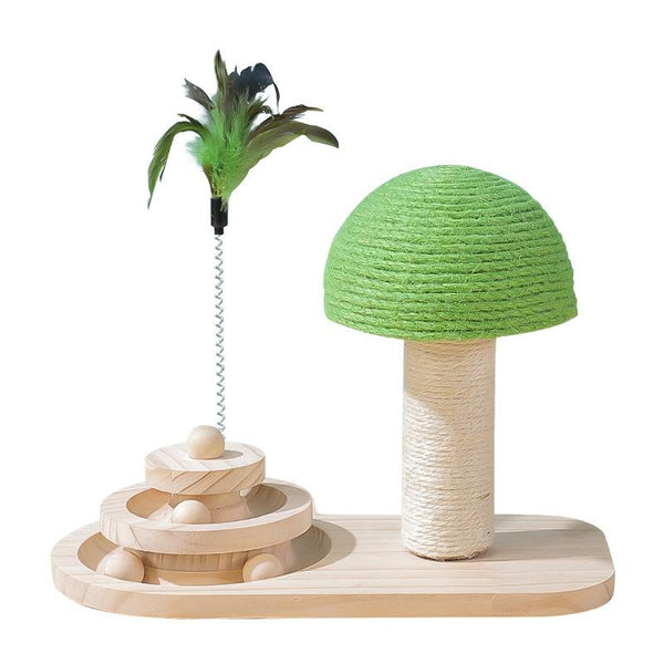 Furniture & Scratchers Cat Mushroom Scratching Post Claw Scratcher With Wooden Balls