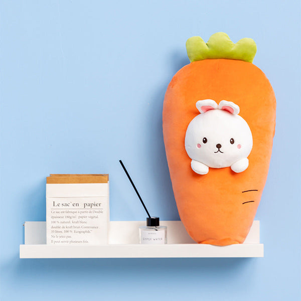 Cute Fruit Animal Plush Toy Banana Duck Carrot Rabbit Avocado Bear Strawberry Pig Pillow