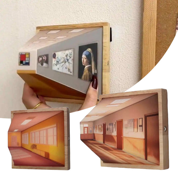 3D Illusion Night Light Gallery Bedside Picture Style Modern Simulate Sunshine Drawing Night Lights