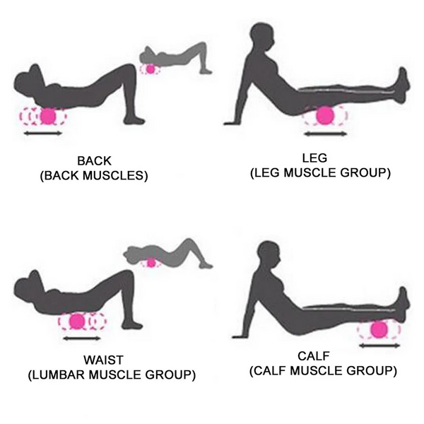 45Cm Yoga Foam Roller High Density Eva Muscle Self Massage Tool Pilates Fitness