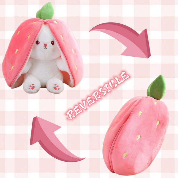 Bundle1 Mix Colour Fruit Transfigured Bunny Plush Toy Cute Carrot Strawberry Turn Into Mix Colour Soft Toys