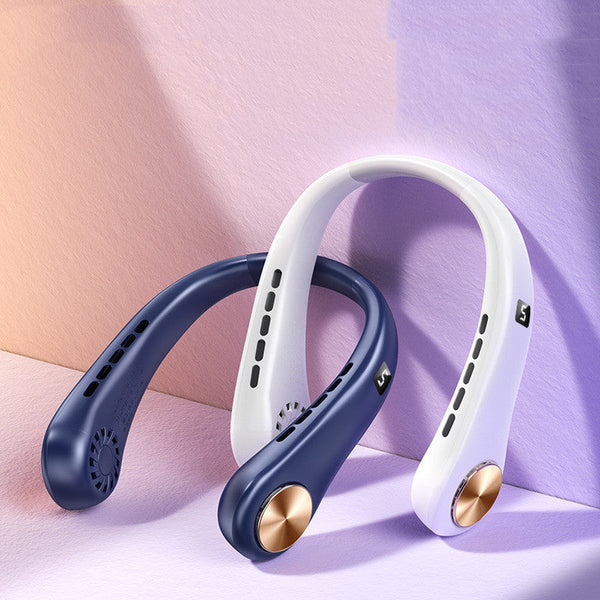 New Mini Neck Fan Portable Bladeless Hanging Rechargeable Air Cooler Summer Sports Fans Portable Fans