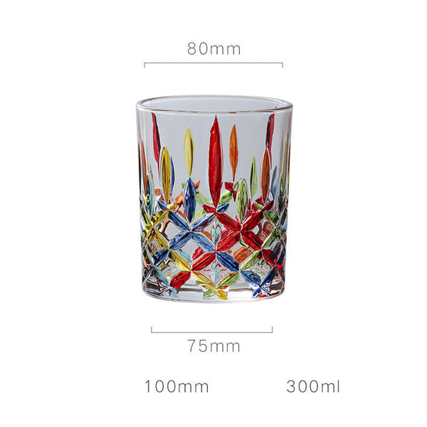European Enamel Colourful Whisky Glass Drinking Tumbler