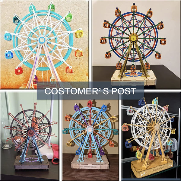 Rowood 3D Puzzles For Adults Model Kits Adultswooden Music Boxdiy Craft Teen Boy Gifts On Birthday Christmas Ferris Wheel
