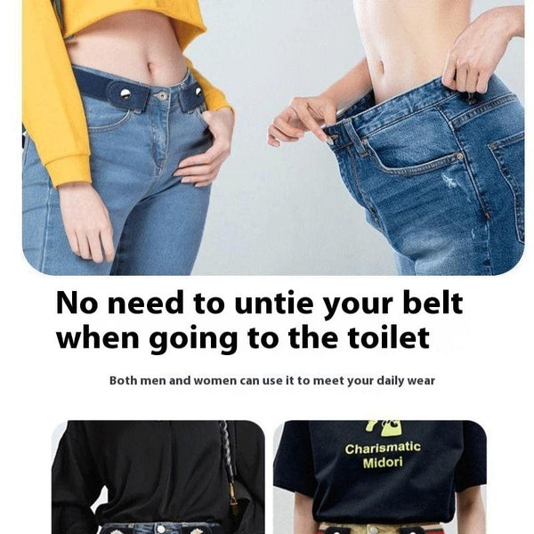 Womens Elastic Non Porous Decorative Jeans Belt Suitable For Various Styles Belts