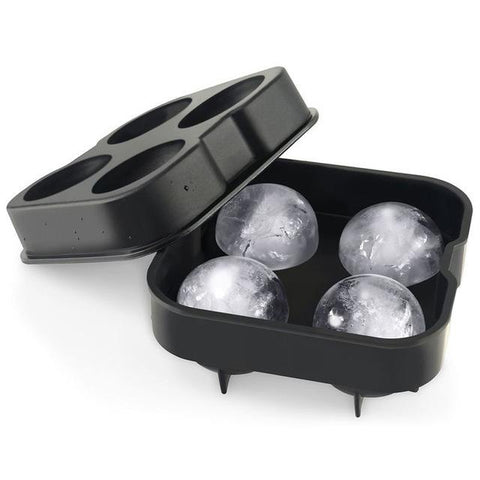 Skulls Or Spheres Large Black Ice Cube Tray Silicone Mold Ice Cubes Trays & Moulds