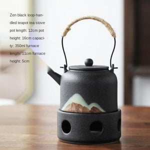 Japanese Style Ceramic Tea Warmer With Teapot