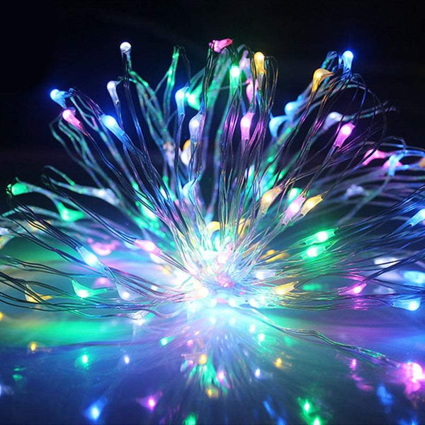 Indoor 5M / 10M 20M 30M Copper Wire With Remote Controller Battery Powered String Lights