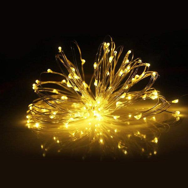 Indoor 5M / 10M 20M 30M Copper Wire With Remote Controller Battery Powered String Lights