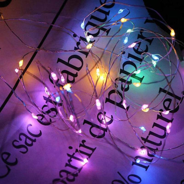 Indoor 5M / 10M 20M 30M Copper Wire With Remote Controller Battery Powered String Lights