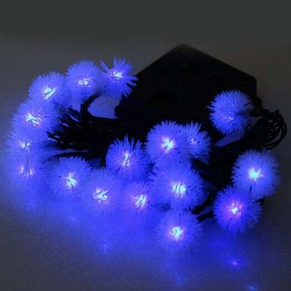5M 20 Led Solar String Light For Xmas Party Blue Seasonal Decorations
