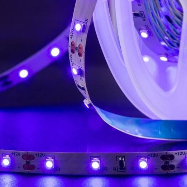 5M 24W Deepdream Black Light Uv 395 400Nm 3528 Smd Flexible Led Strip Dc12v Purple Meters String Lights