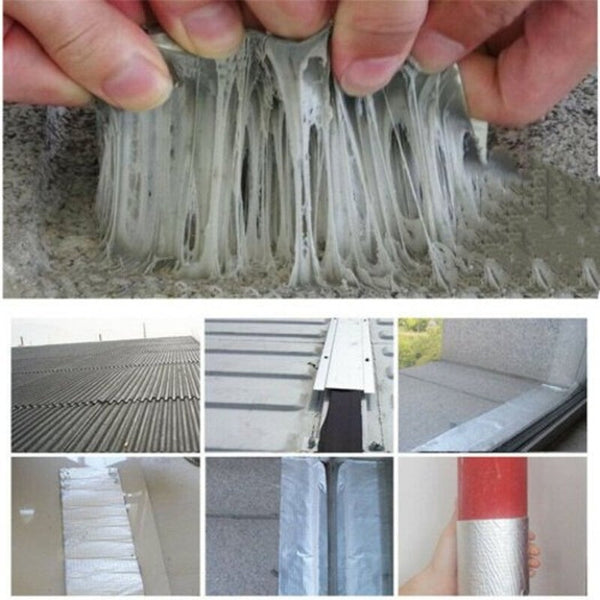 5M Aluminum Foil Butyl Rubber Tape Self Adhesive Roof Pipe Marine Repair Silver Other Building Materials