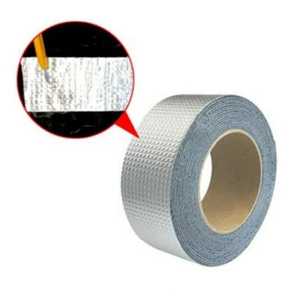 5M Aluminum Foil Butyl Rubber Tape Self Adhesive Roof Pipe Marine Repair Silver Other Building Materials