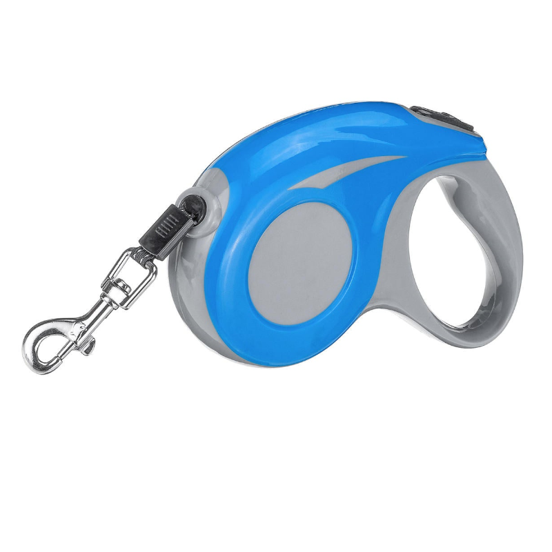 5M Dog Leash Automatic Retractable Extending Pet Collar Walking Blue Leads & Head Collars