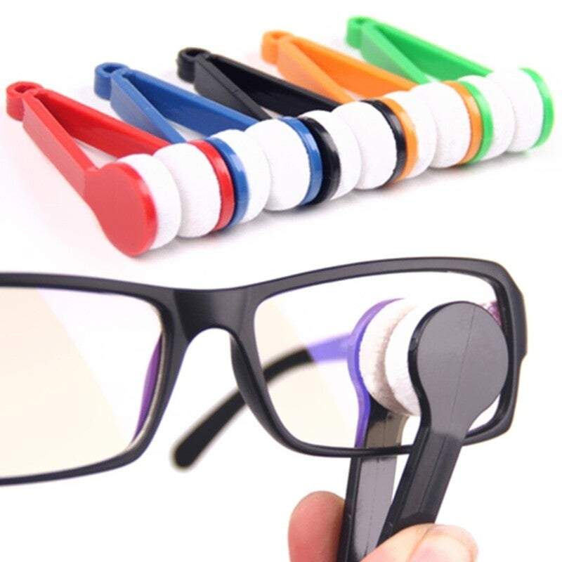 Eyewear 5Pack Multifunctional Portable Glasses Wipe Mini Sun Microfiber Spectacles Cleaner Soft Brush Cleaning Tool