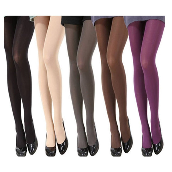 5Pairs Fashion Women's Opaque Pantyhose Coloured Nylon Velvet Tights Stockings