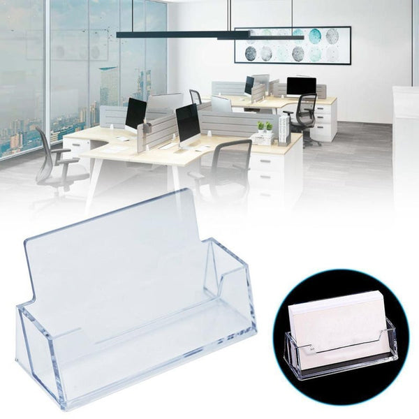 5Pc Clear Desk Shelf Box Storage Display Stand Acrylic Desktop Holder Plastic Transparent Business Card Business Card Holders