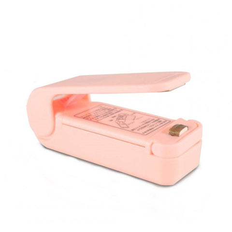 5Pc Portable Mini Home Sealing Machine For Snacks Bag Package Pink
