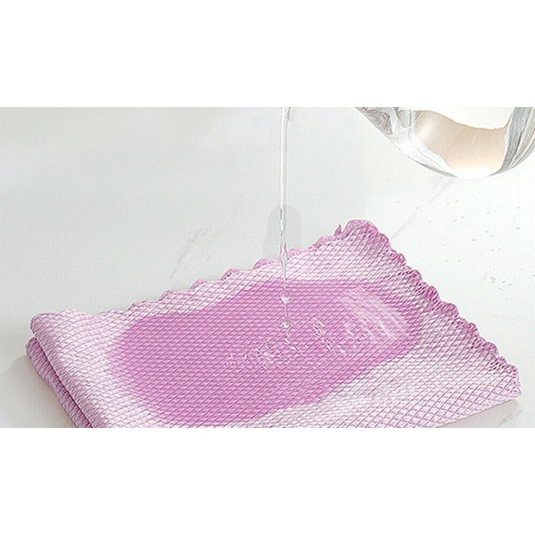 5 Pieces/10 Fish Scale Microfiber Cleaning Cloths Glass Delicate Surface