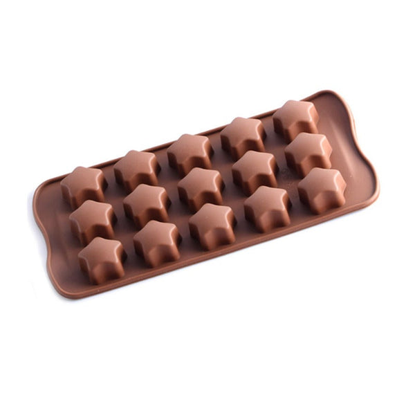 5Pcs 15 Grid Star Shaped Mold Silicone Chocolate Pudding Pastry Ice Tray Mould Ice Cubes Trays & Moulds