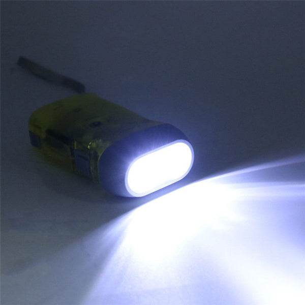 5Pcs 3 Led Hand Pressing Dynamo Crank Flashlight Torch Outdoor Emergency Light Camping Equipment Survival Tools Random Color Flashlights