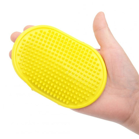 5Pcs Adjustable Oval Shape Bath Massage Brush For Pet Dogs Cleaning Supplies 42335 Newyellow