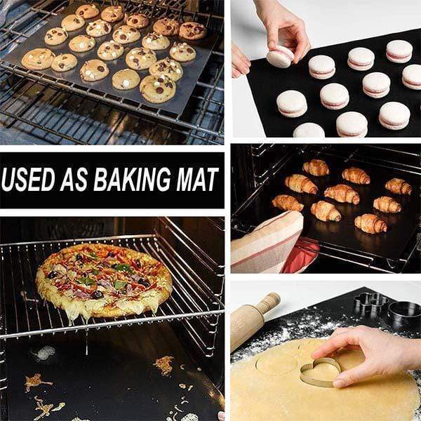 5Pcs Bbq Grill Mats Reusable Baking Cooking Sheet Non Stick Teflon Barbecue Pad