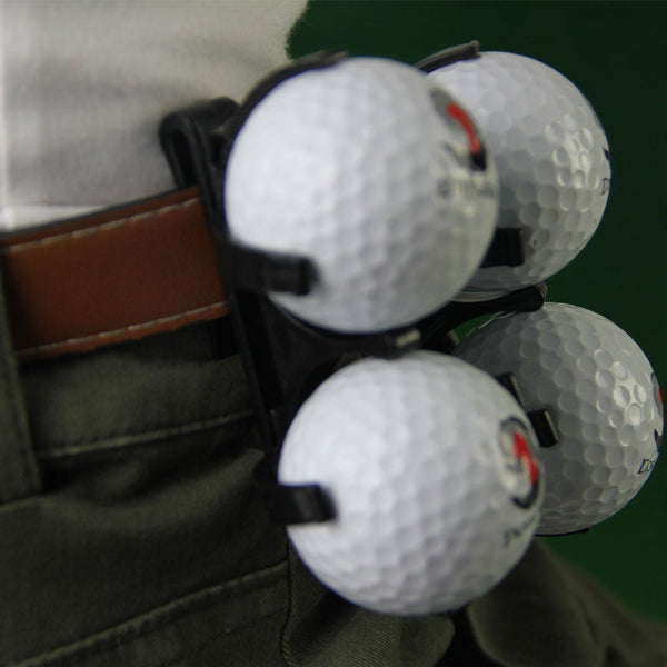 5Pcs Black Folding Plastic Golf Ball Clamp Storage Holder With Belt Clipgolfing Sporting Training Accessory Other Golf Accessories